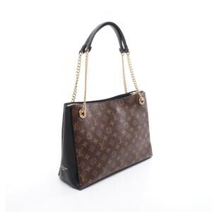 Louis Vuitton Surenne Noir Black Shoulder Bag Leather Brown